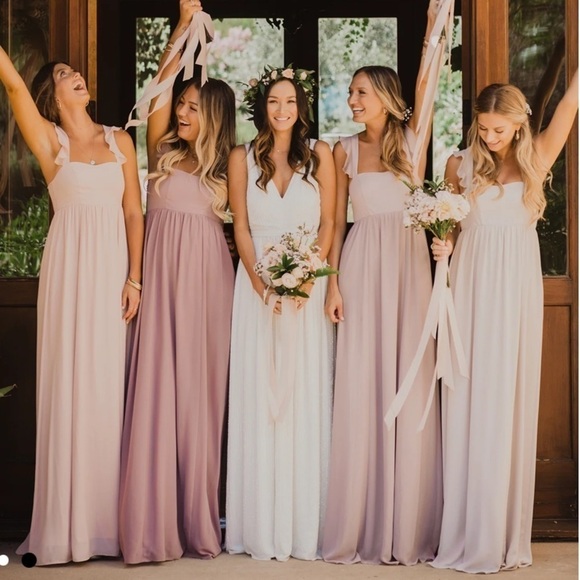 SHOW me your MUMU June Maxi Dress Cream beige bridesmaids Sz XXL - Picture 5 of 15